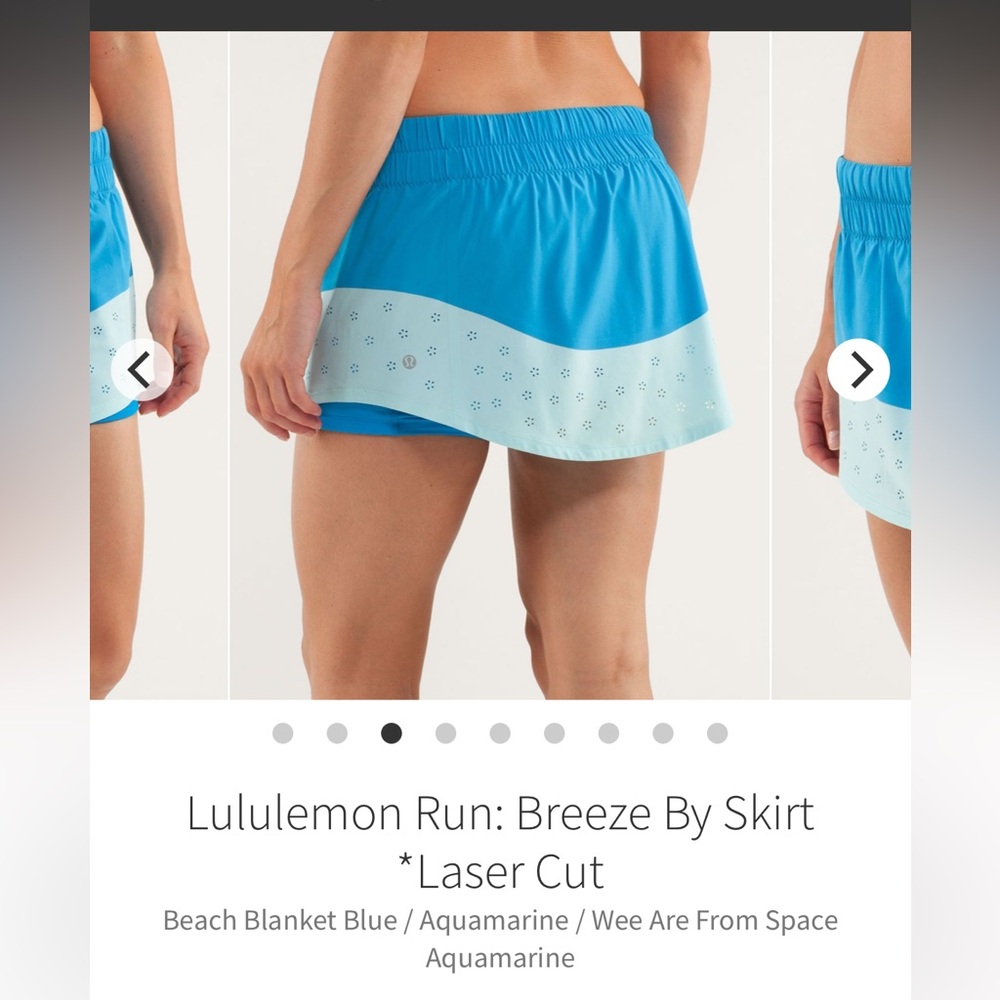 Lululemon sz 10 Run Breeze By Skirt Laser Cut running tennis pickleball workout